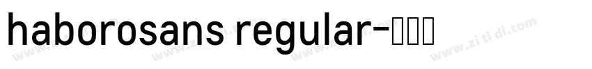 haborosans regular字体转换